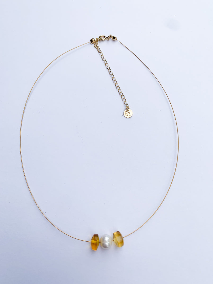 escaldadura Inactividad infancia Resalta con el collar de amber e hilo en oro 24K✨ plated – Patricia Acevedo  Designs